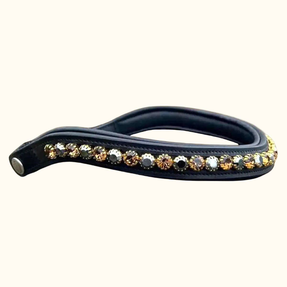 Browband with quick snap and Preciosa crystals: Cob