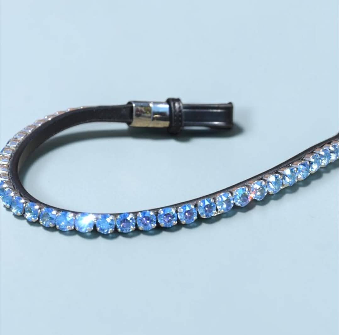Browband embellised with crystals from Swarovski: Montana / Full