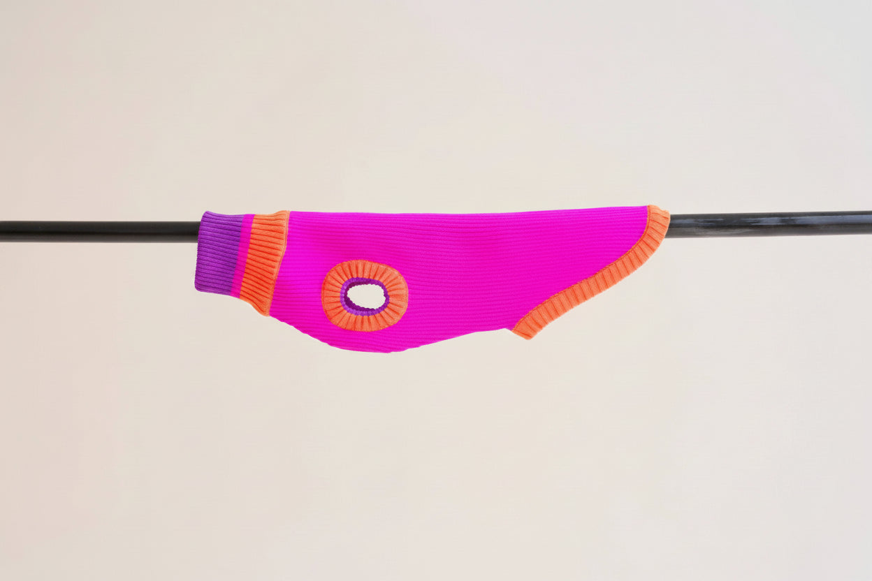 Neon Pink Colors Poodles Sweater