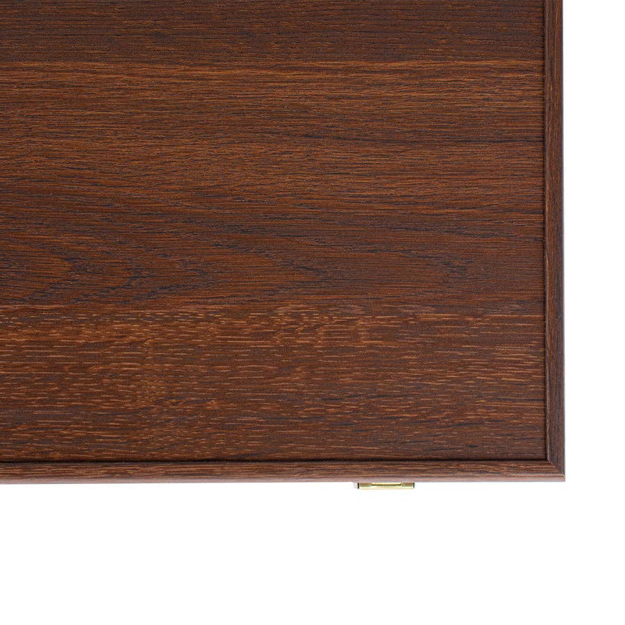 Handcrafted Cork Backgammon Set w Oak Checkers