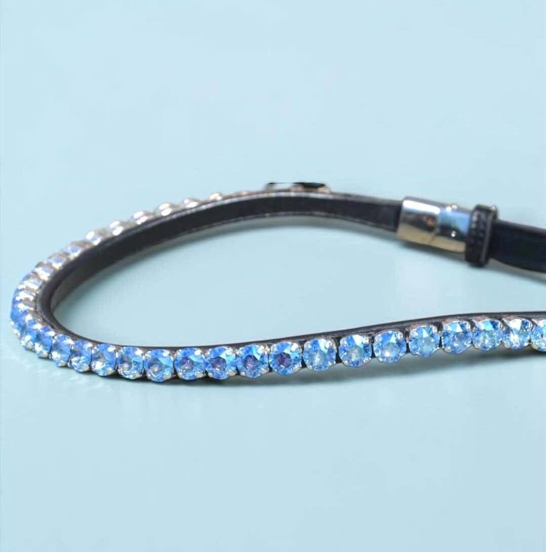 Browband embellised with crystals from Swarovski: Montana / Full