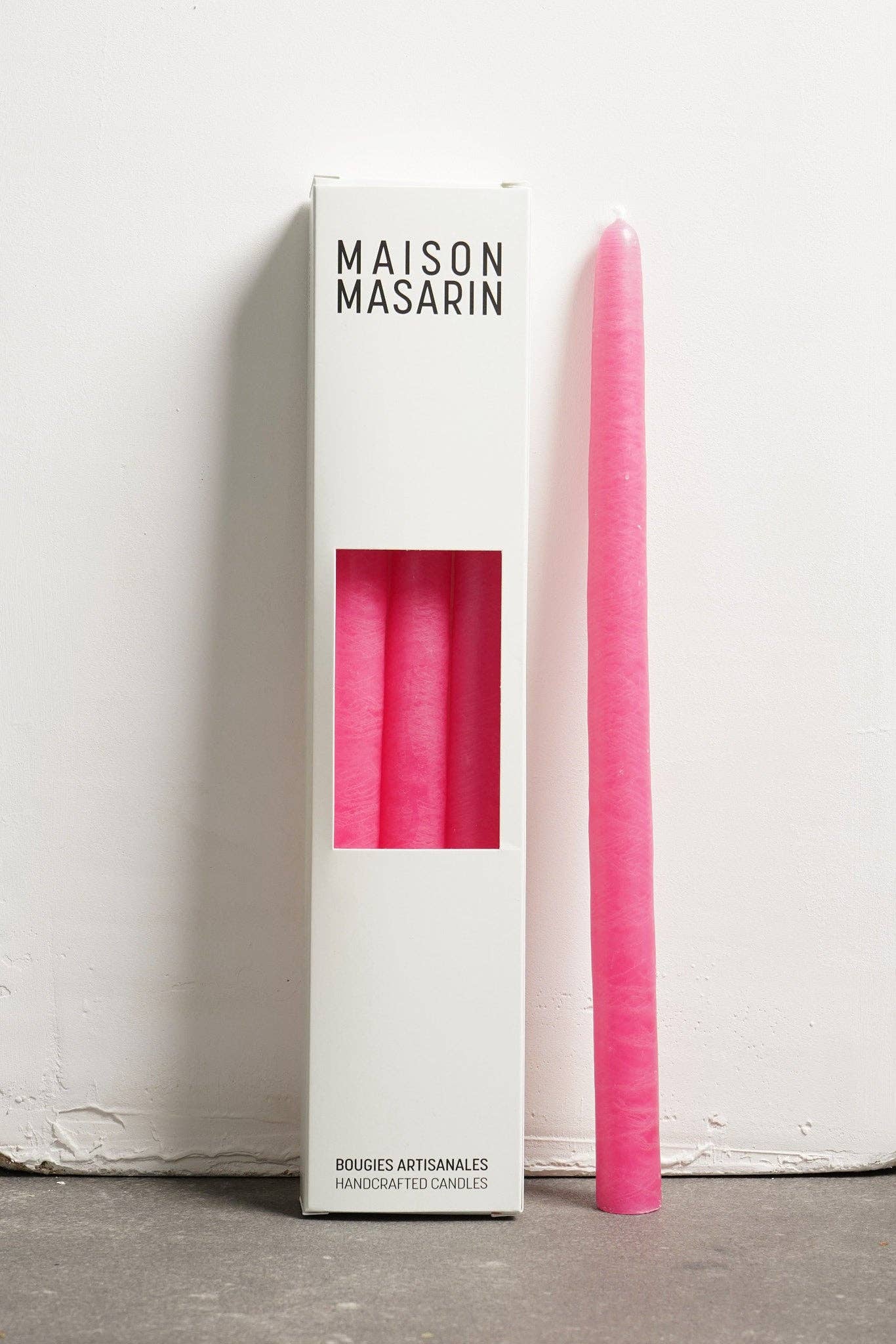 Pink Handcrafted French stick candles  ( Pack of 3 )