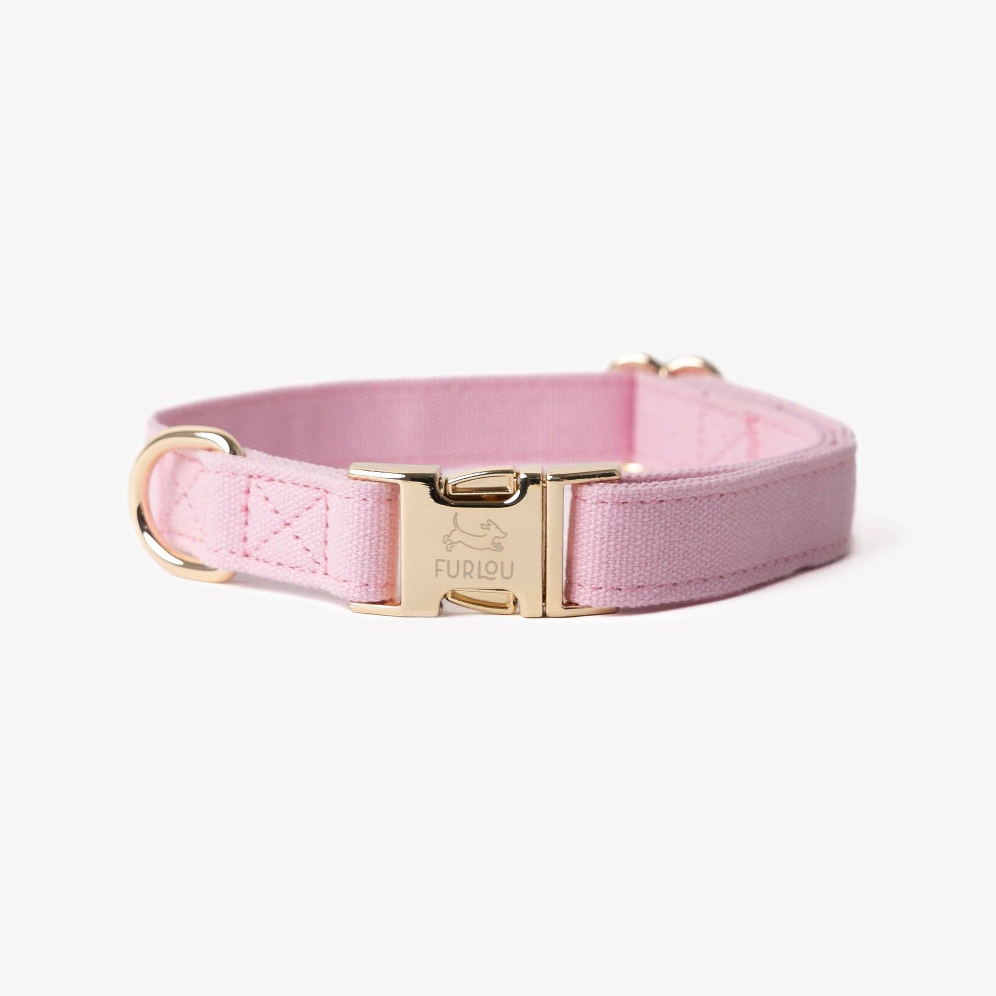'Pink' - Canvas Dog Collar: SMALL