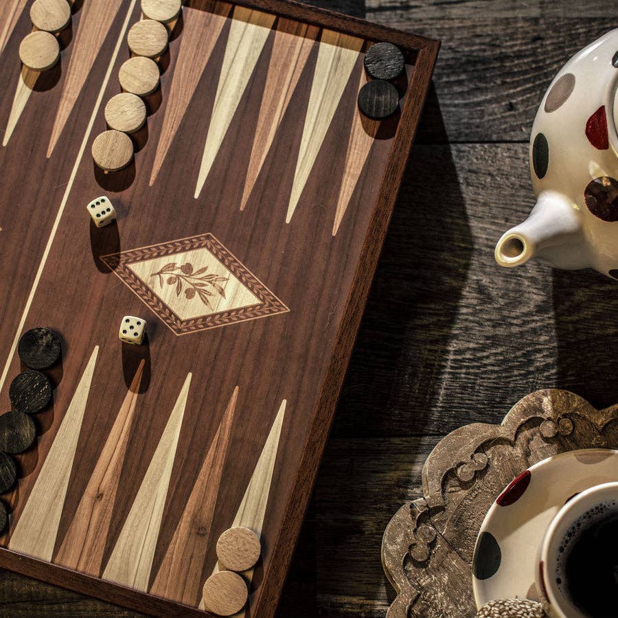 Classic 2-in-1 Chess & Backgammon Game Set