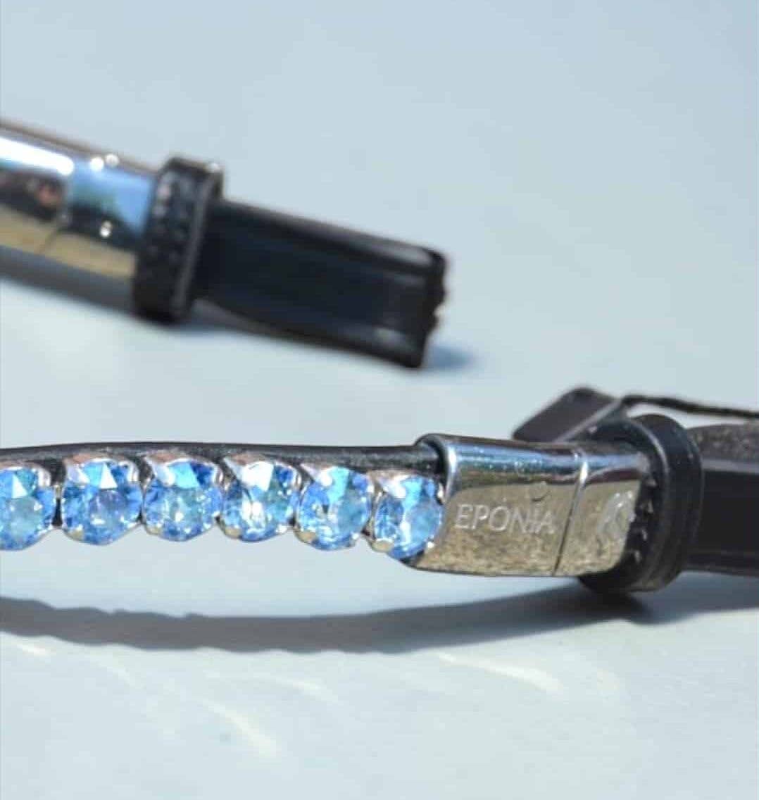 Browband embellised with crystals from Swarovski: Montana / Full