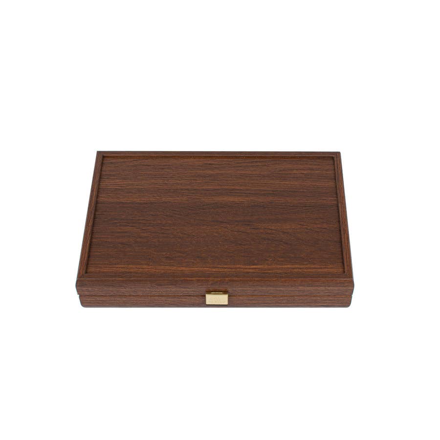 Handcrafted Cork Backgammon Set w Oak Checkers