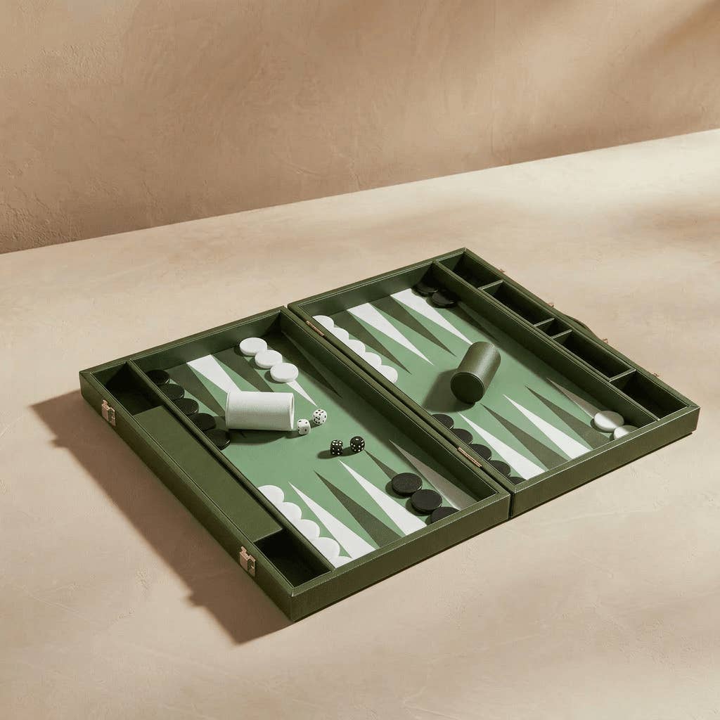 Leather Backgammon Set