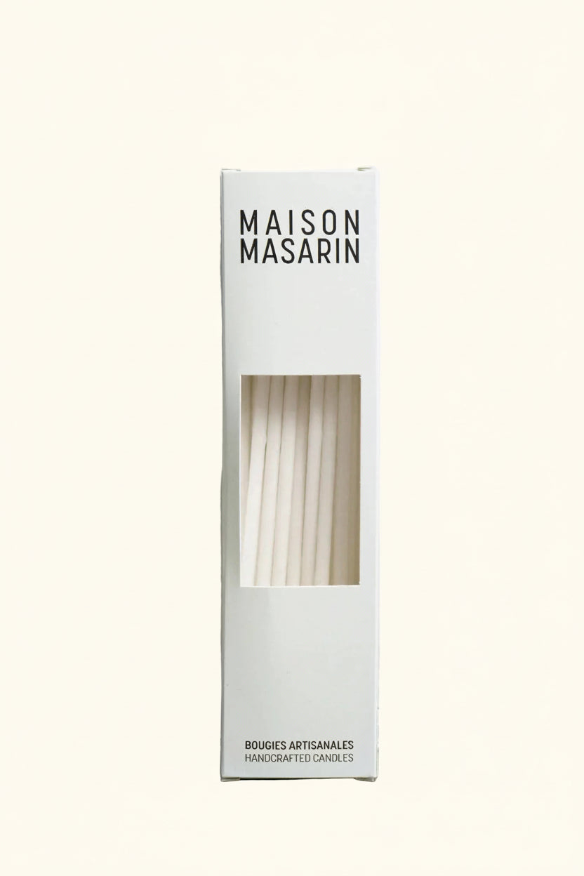White Handcrafted French birthday candles  ( Pack of 20 )