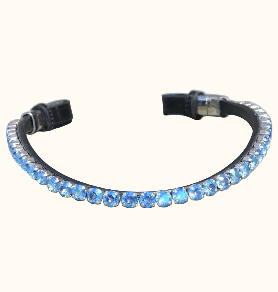 Browband embellised with crystals from Swarovski: Montana / Full