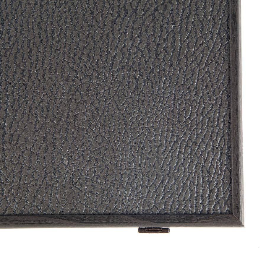 Poker Set in Wooden Case with Leatherette Top