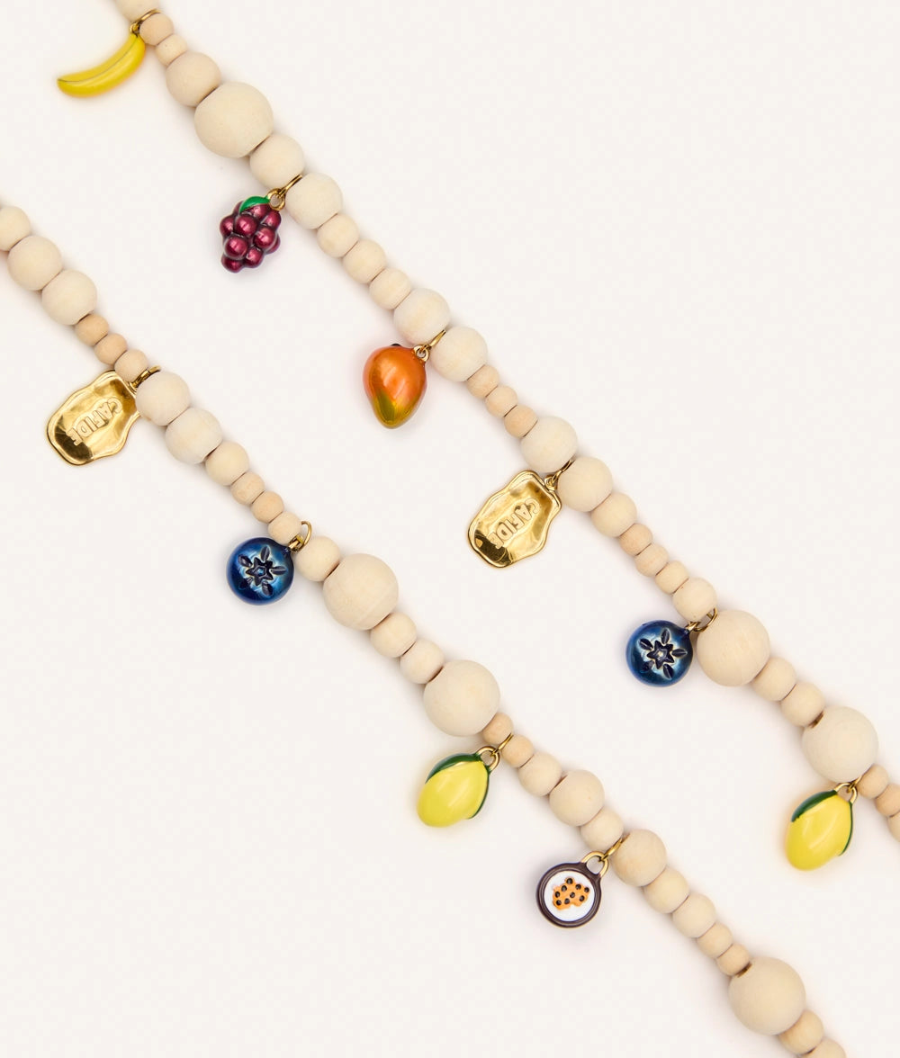 Dog Fruit Charm Necklace