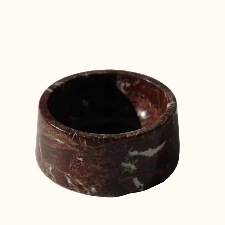 Marble Food and Drink Bowl | Rosso Lepanto