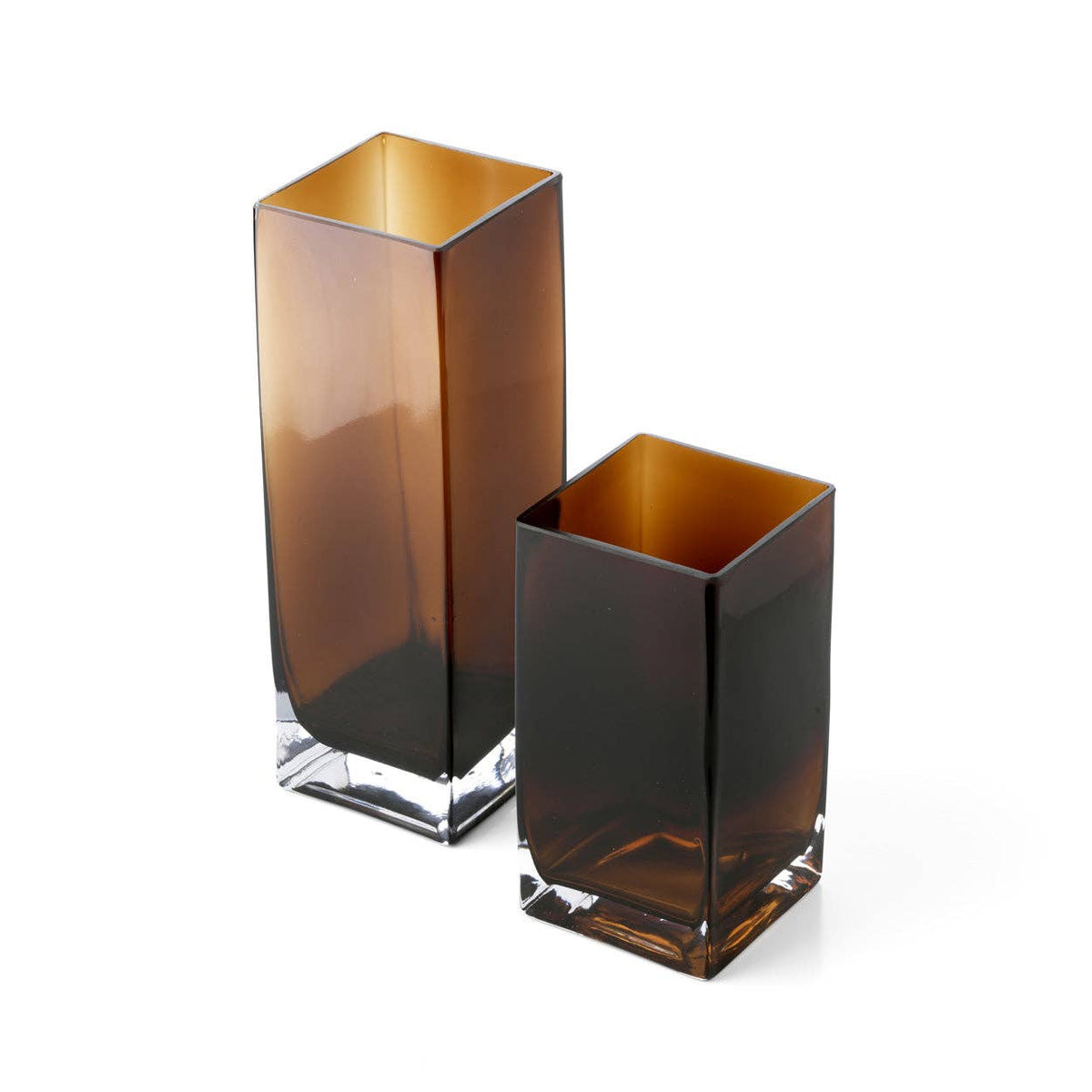 The Amber Cuboid Vase - Amber - Large 1.4 kg