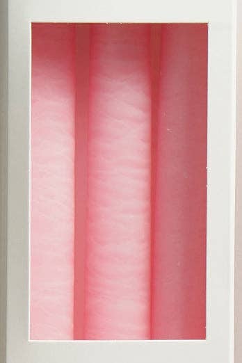 Crystal Pink Handcrafted French stick candles ( Pack of 3 )