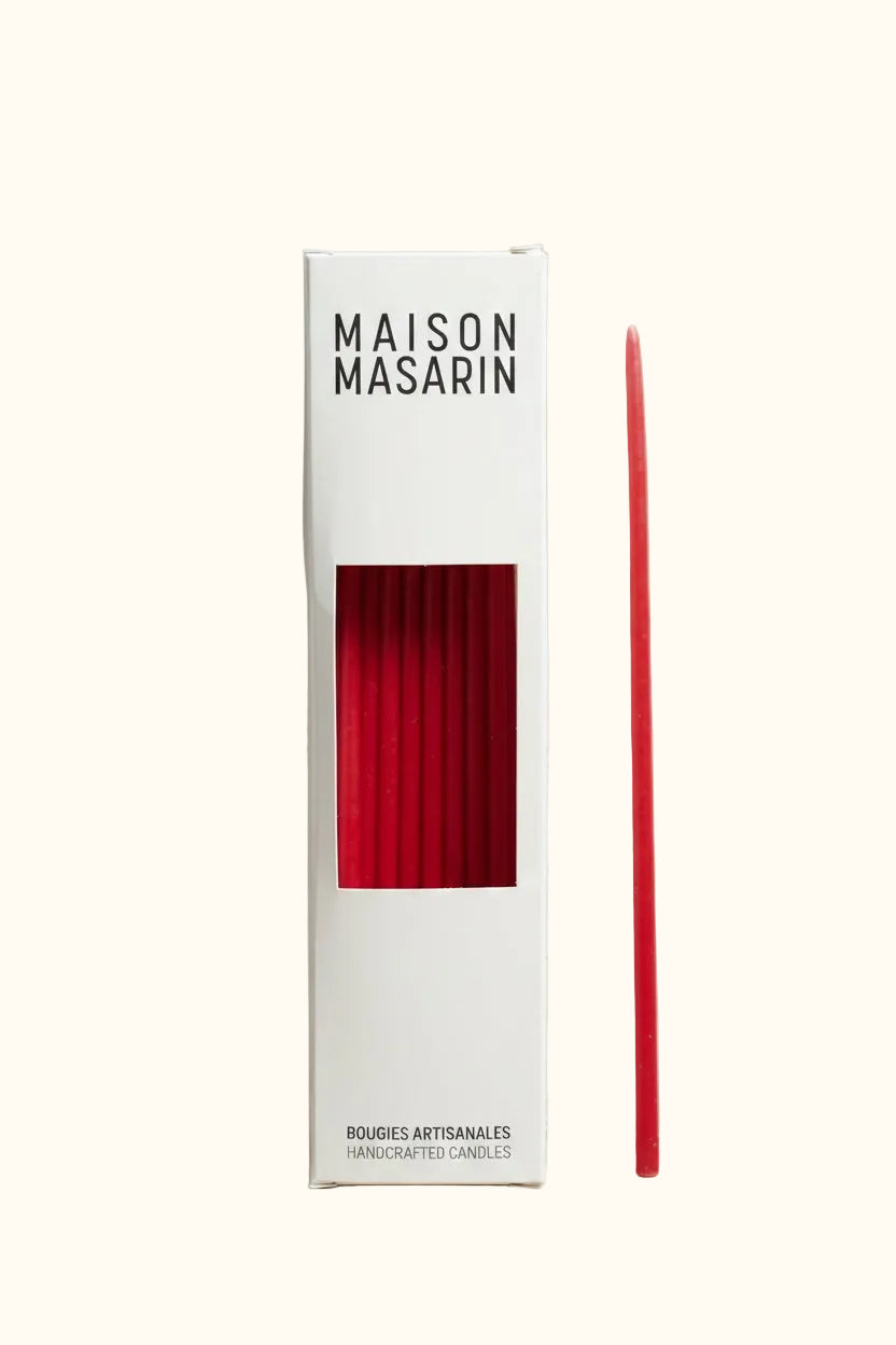 Red Handcrafted French birthday candles ( Pack of 20 )